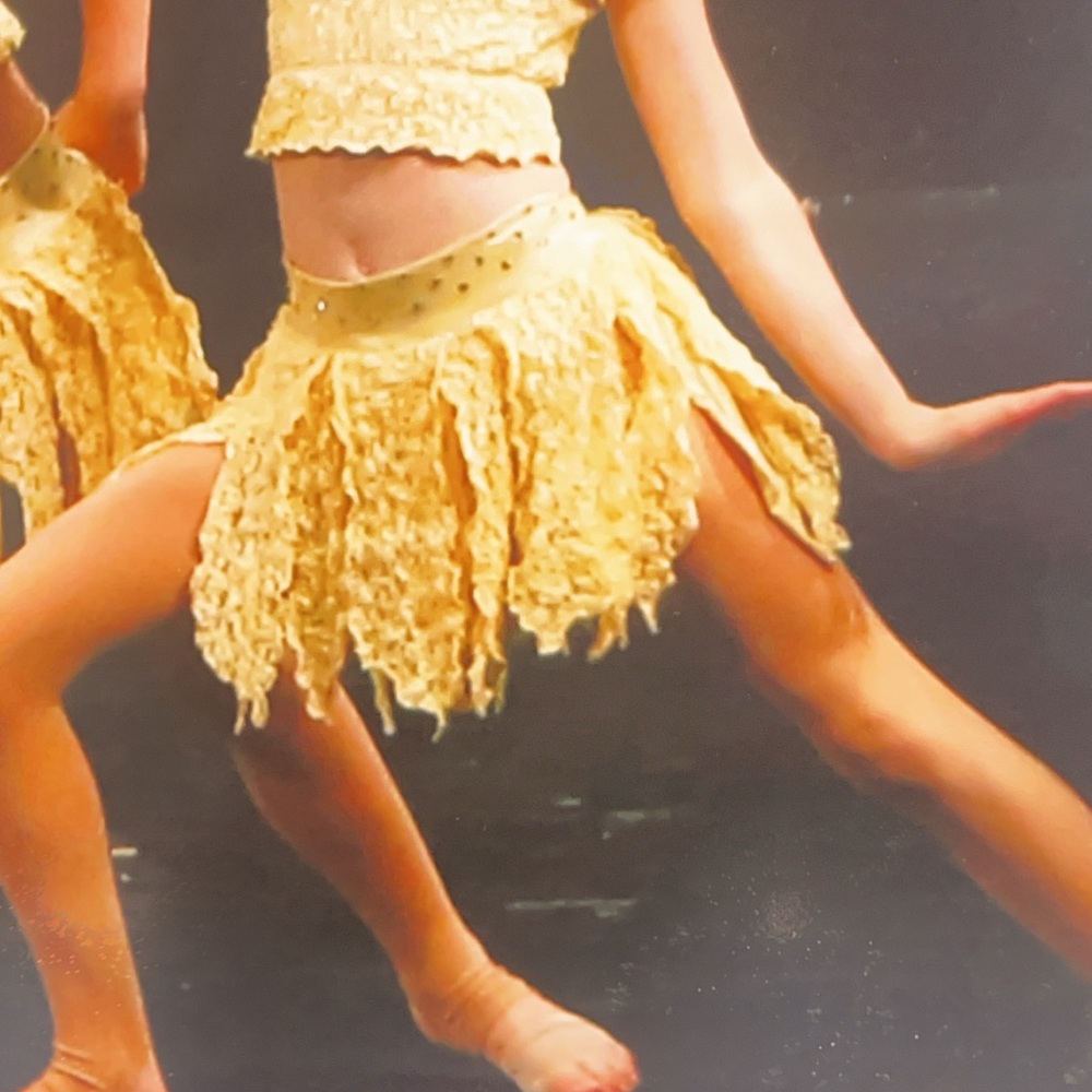 Charming Yellow Lace Dance Costume for Kids
